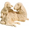 Grupo de ovejas mentira (sin base) 27 cm Serie [7x10,2cm] Natural arce