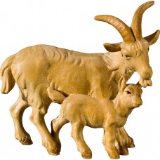 Grupo de cabras 18 cm Serie Patinado+tonos arce
