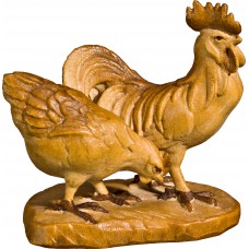 Grupo de pollos 27 cm Serie [6,5x6,5cm] Patinado+tonos arce