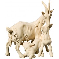 Goat three-group 12 cm Serie Natural maple