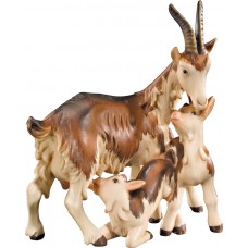 Goat three-group 18 cm Serie Colored maple