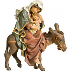 Mary on donkey for flight to Egypt 70 cm Serie Antique