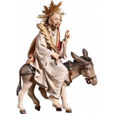 Jesús con las palmas en burro (sin base) 27 cm Serie Color arce