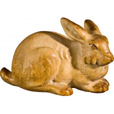 Conejo agachado 18 cm Serie [2,7x4,2cm] Patinado+tonos arce