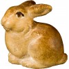 Pequeño Conejo sentado 27 cm Serie [2,9x3,2cm] Patinado+tonos arce