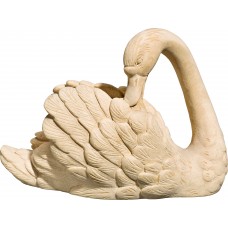 Cisne cabeza hacia atrás 10 cm Serie [2,7x3,7cm] Natural arce