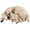 Double sheep lying 18 cm Serie Colored maple