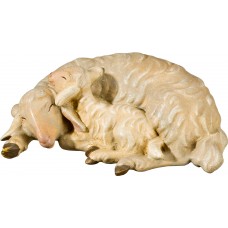 Double sheep lying 32 cm Serie Real Gold new