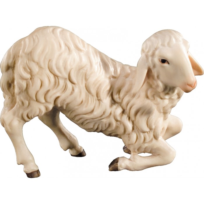 Sheep kneeling 18 cm Serie Colored maple