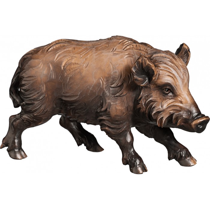 Wild boar sow 50 cm Serie [25x15cm] Colored linden