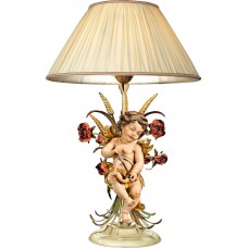 Table lamp with roses and Berglandputto Cupid